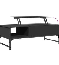 Couchtisch Schwarz 100x50x35 cm Holzwerkstoff und Metall