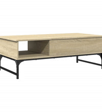 Couchtisch Sonoma-Eiche 100x50x35 cm Holzwerkstoff und Metall