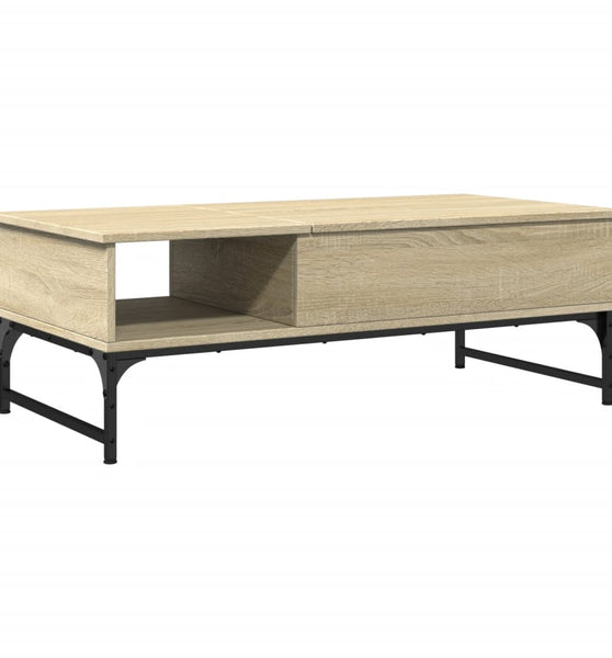 Couchtisch Sonoma-Eiche 100x50x35 cm Holzwerkstoff und Metall