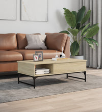 Couchtisch Sonoma-Eiche 100x50x35 cm Holzwerkstoff und Metall