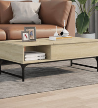 Couchtisch Sonoma-Eiche 100x50x35 cm Holzwerkstoff und Metall