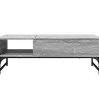 Couchtisch Grau Sonoma 100x50x35 cm Holzwerkstoff und Metall