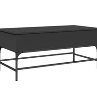 Couchtisch Schwarz 100x50x45 cm Holzwerkstoff und Metall