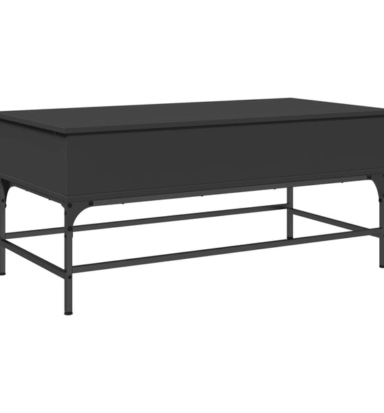 Couchtisch Schwarz 100x50x45 cm Holzwerkstoff und Metall