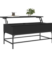 Couchtisch Schwarz 100x50x45 cm Holzwerkstoff und Metall