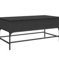 Couchtisch Schwarz 100x50x45 cm Holzwerkstoff und Metall