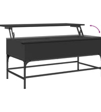 Couchtisch Schwarz 100x50x45 cm Holzwerkstoff und Metall