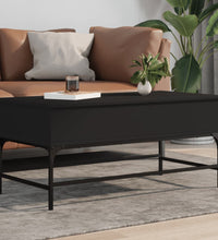 Couchtisch Schwarz 100x50x45 cm Holzwerkstoff und Metall