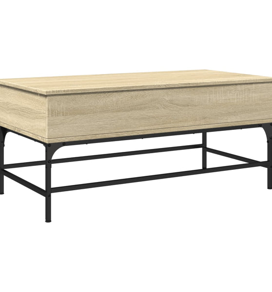 Couchtisch Sonoma-Eiche 100x50x45 cm Holzwerkstoff und Metall