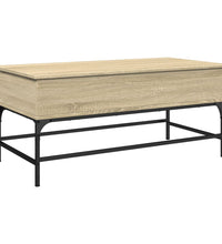 Couchtisch Sonoma-Eiche 100x50x45 cm Holzwerkstoff und Metall