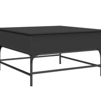 Couchtisch Schwarz 80x80x45 cm Holzwerkstoff und Metall