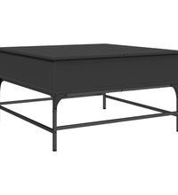 Couchtisch Schwarz 80x80x45 cm Holzwerkstoff und Metall