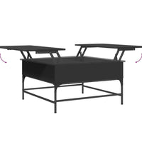 Couchtisch Schwarz 80x80x45 cm Holzwerkstoff und Metall