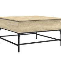 Couchtisch Sonoma-Eiche 80x80x45 cm Holzwerkstoff und Metall