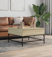 Couchtisch Sonoma-Eiche 80x80x45 cm Holzwerkstoff und Metall