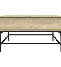 Couchtisch Sonoma-Eiche 80x80x45 cm Holzwerkstoff und Metall