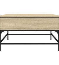 Couchtisch Sonoma-Eiche 80x80x45 cm Holzwerkstoff und Metall