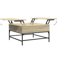 Couchtisch Sonoma-Eiche 80x80x45 cm Holzwerkstoff und Metall