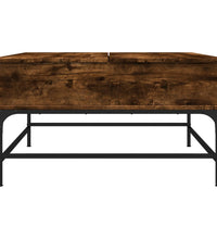 Couchtisch Räuchereiche 80x80x45 cm Holzwerkstoff und Metall