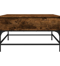 Couchtisch Räuchereiche 80x80x45 cm Holzwerkstoff und Metall