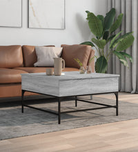 Couchtisch Grau Sonoma 80x80x45 cm Holzwerkstoff und Metall