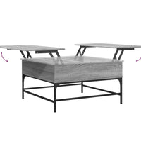 Couchtisch Grau Sonoma 80x80x45 cm Holzwerkstoff und Metall