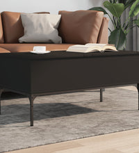 Couchtisch Schwarz 100x50x45 cm Holzwerkstoff und Metall