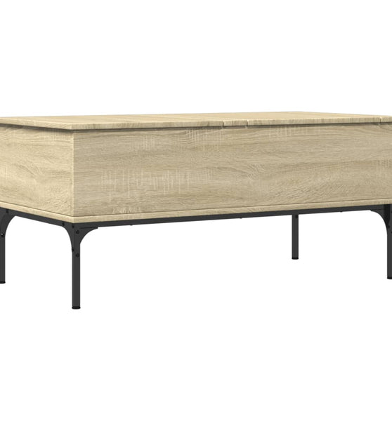 Couchtisch Sonoma-Eiche 100x50x45 cm Holzwerkstoff und Metall