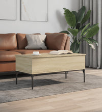 Couchtisch Sonoma-Eiche 100x50x45 cm Holzwerkstoff und Metall