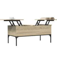 Couchtisch Sonoma-Eiche 100x50x45 cm Holzwerkstoff und Metall