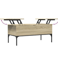 Couchtisch Sonoma-Eiche 100x50x45 cm Holzwerkstoff und Metall