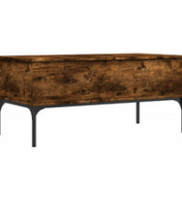 Couchtisch Räuchereiche 100x50x45 cm Holzwerkstoff und Metall