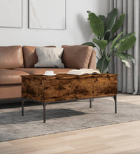 Couchtisch Räuchereiche 100x50x45 cm Holzwerkstoff und Metall