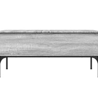 Couchtisch Grau Sonoma 100x50x45 cm Holzwerkstoff und Metall