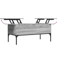 Couchtisch Grau Sonoma 100x50x45 cm Holzwerkstoff und Metall