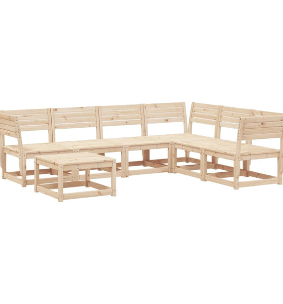 7-tlg. Garten-Lounge-Set Massivholz Kiefer