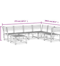 7-tlg. Garten-Lounge-Set Massivholz Kiefer