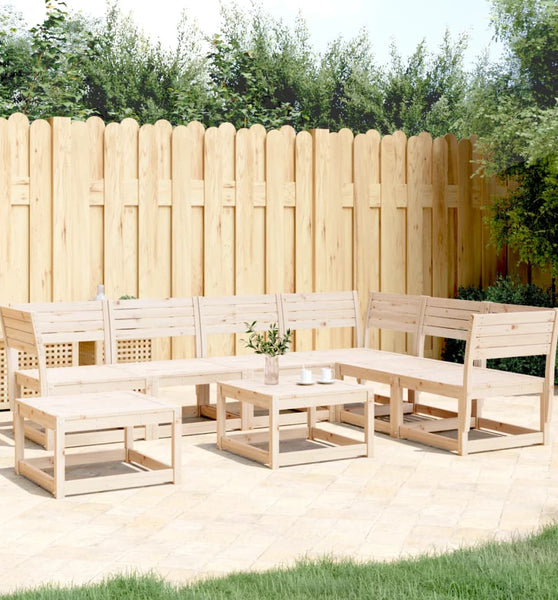7-tlg. Garten-Lounge-Set Massivholz Kiefer
