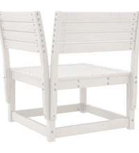 7-tlg. Garten-Lounge-Set Weiß Massivholz Kiefer