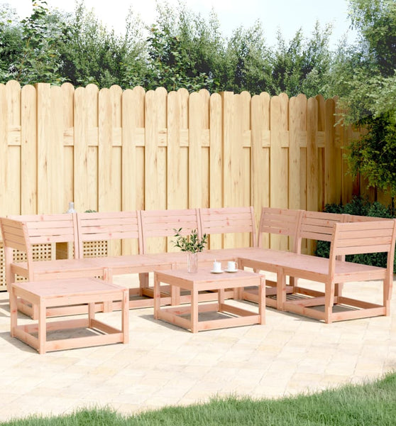 7-tlg. Garten-Lounge-Set Massivholz Douglasie
