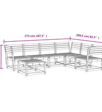 7-tlg. Garten-Lounge-Set Kiefernholz Imprägniert