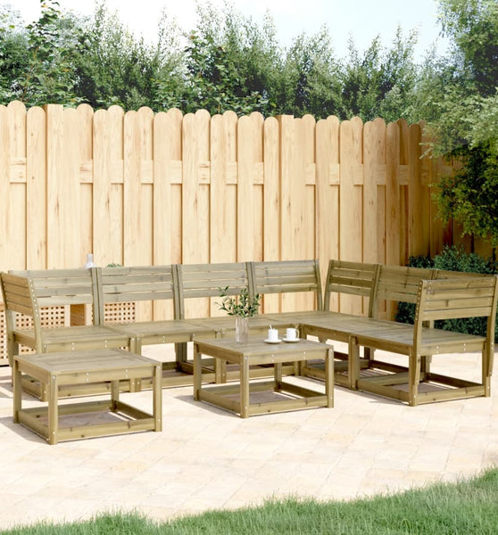 7-tlg. Garten-Lounge-Set Kiefernholz Imprägniert