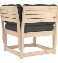 7-tlg. Garten-Lounge-Set mit Kissen Massivholz Kiefer