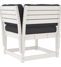 7-tlg. Garten-Lounge-Set mit Kissen Weiß Massivholz Kiefer