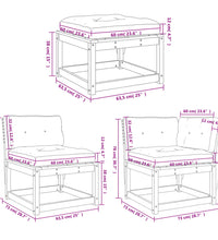 7-tlg. Garten-Lounge-Set mit Kissen Massivholz Douglasie