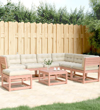 7-tlg. Garten-Lounge-Set mit Kissen Massivholz Douglasie