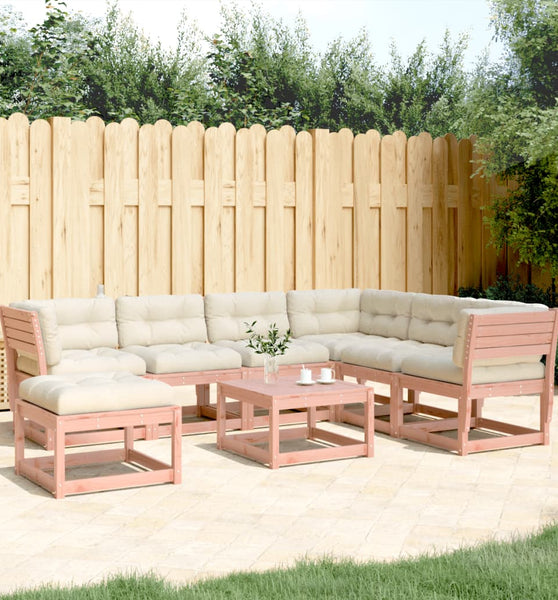 7-tlg. Garten-Lounge-Set mit Kissen Massivholz Douglasie
