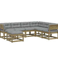 7-tlg. Garten-Lounge-Set mit Kissen Imprägniertes Kiefernholz