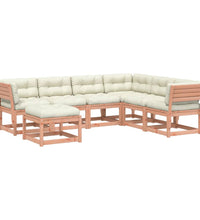 7-tlg. Garten-Lounge-Set mit Kissen Massivholz Douglasie