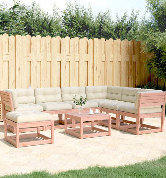 7-tlg. Garten-Lounge-Set mit Kissen Massivholz Douglasie